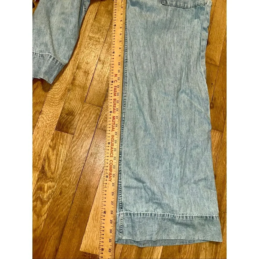 We The Free Free People Breezy Denim Pull-On Jeans Adirondack Size Medium M 8 10 - Picture 7 of 8
